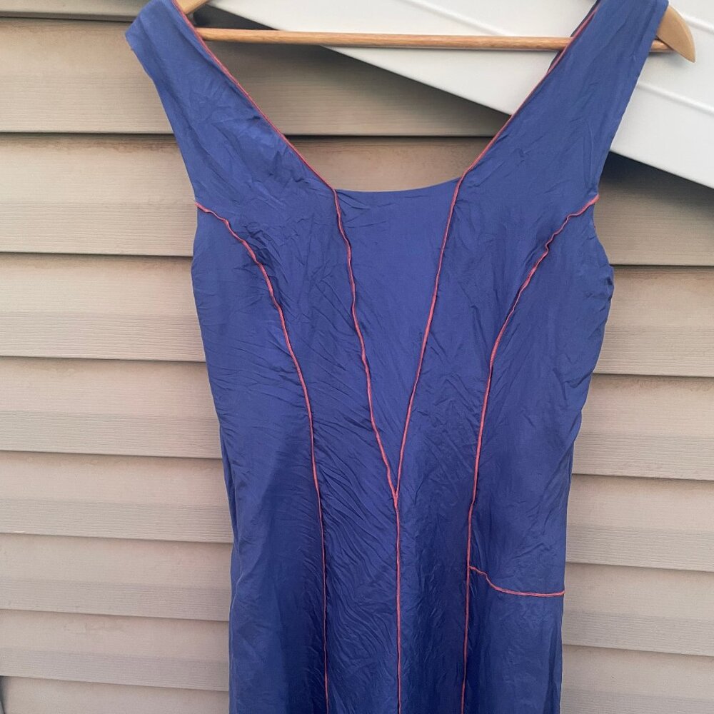 Blue Size Small 100% Silk Sundance Cowgirl Dress - Like New!